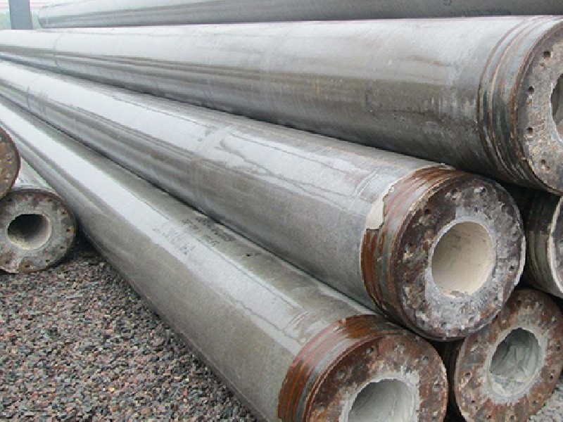 The material strength of the pipe pile is affected by the concrete core compressive strength